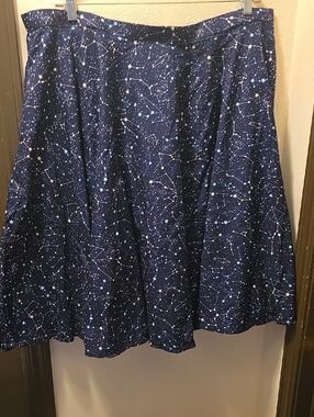 Women's Navy Constellation Circle Skirt